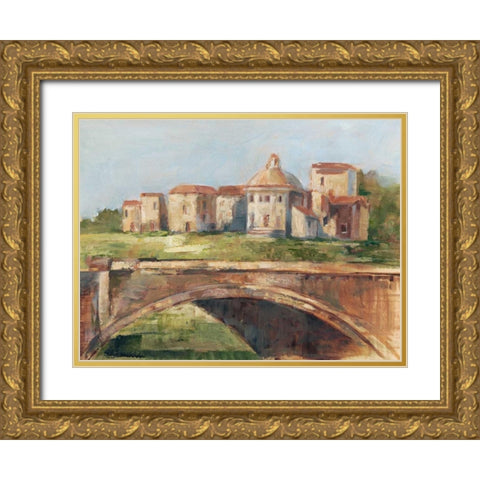 European River Bank II Gold Ornate Wood Framed Art Print with Double Matting by Harper, Ethan