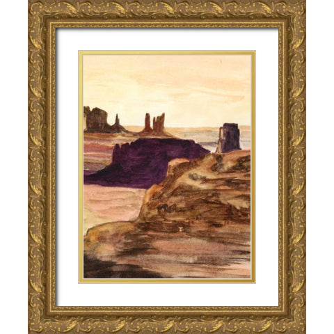 Desert Diptych II Gold Ornate Wood Framed Art Print with Double Matting by McCavitt, Naomi