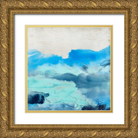 Breakers II Gold Ornate Wood Framed Art Print with Double Matting by Vess, June Erica