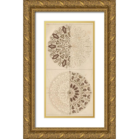 Sacred Geometry Sketch I Gold Ornate Wood Framed Art Print with Double Matting by McCavitt, Naomi