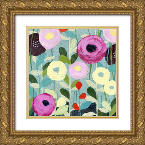 Poppy Strata IV Gold Ornate Wood Framed Art Print with Double Matting by Popp, Grace