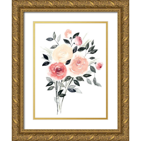 Rosewater II Gold Ornate Wood Framed Art Print with Double Matting by Popp, Grace