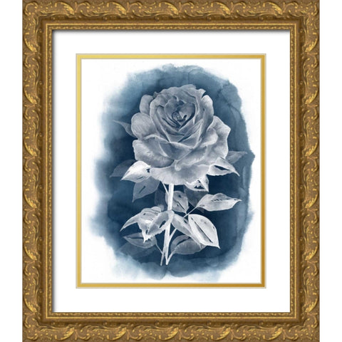Ghost Rose III Gold Ornate Wood Framed Art Print with Double Matting by Popp, Grace