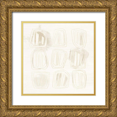 Neutral Logic II Gold Ornate Wood Framed Art Print with Double Matting by Vess, June Erica