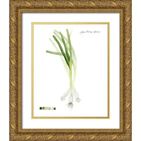Root Vegetable V Gold Ornate Wood Framed Art Print with Double Matting by Popp, Grace