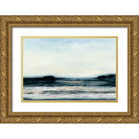 Ocean Tide I Gold Ornate Wood Framed Art Print with Double Matting by Gordon, Sharon