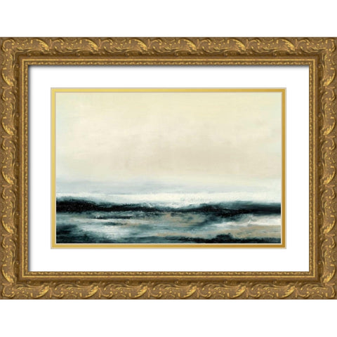 Ocean Tide II Gold Ornate Wood Framed Art Print with Double Matting by Gordon, Sharon