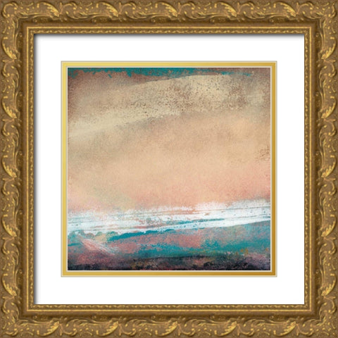 Origin Abstract III Gold Ornate Wood Framed Art Print with Double Matting by Gordon, Sharon