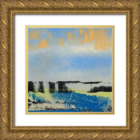 Origin Abstract VII Gold Ornate Wood Framed Art Print with Double Matting by Gordon, Sharon