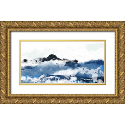 Sea Surface I Gold Ornate Wood Framed Art Print with Double Matting by Vess, June Erica