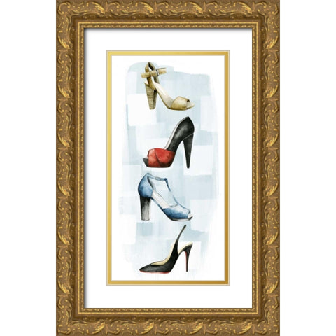 Shoe Lover I Gold Ornate Wood Framed Art Print with Double Matting by Popp, Grace