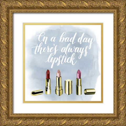 Lets Makeup I Gold Ornate Wood Framed Art Print with Double Matting by Popp, Grace