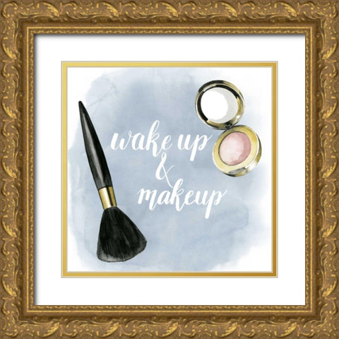 Lets Makeup II Gold Ornate Wood Framed Art Print with Double Matting by Popp, Grace