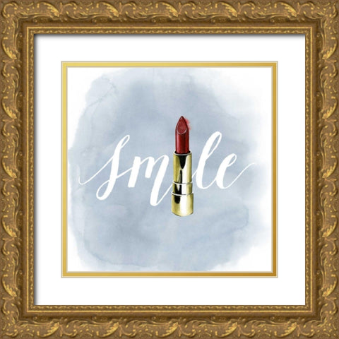 Lets Makeup IV Gold Ornate Wood Framed Art Print with Double Matting by Popp, Grace