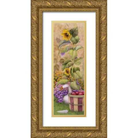 Garden March I Gold Ornate Wood Framed Art Print with Double Matting by Matcham, Marcia