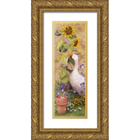Garden March II Gold Ornate Wood Framed Art Print with Double Matting by Matcham, Marcia