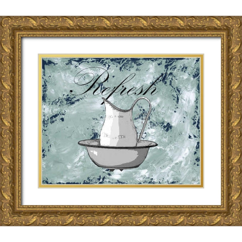 Relax-Refresh I Gold Ornate Wood Framed Art Print with Double Matting by Reynolds, Jade