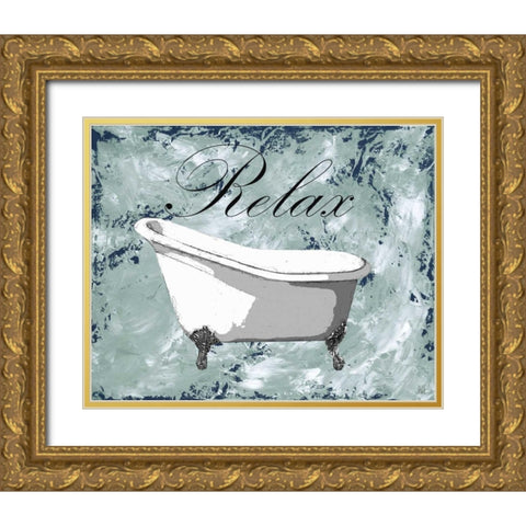 Relax-Refresh II Gold Ornate Wood Framed Art Print with Double Matting by Reynolds, Jade
