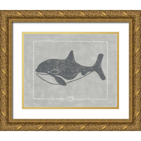Whale of a Tale II Gold Ornate Wood Framed Art Print with Double Matting by Zarris, Chariklia