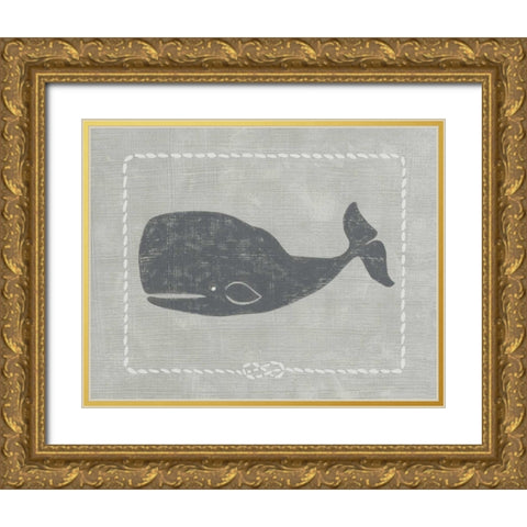 Whale of a Tale IV Gold Ornate Wood Framed Art Print with Double Matting by Zarris, Chariklia