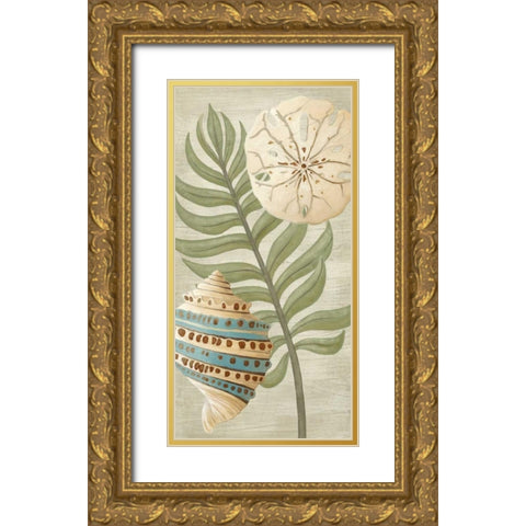 Palm Beach II Gold Ornate Wood Framed Art Print with Double Matting by Vess, June Erica
