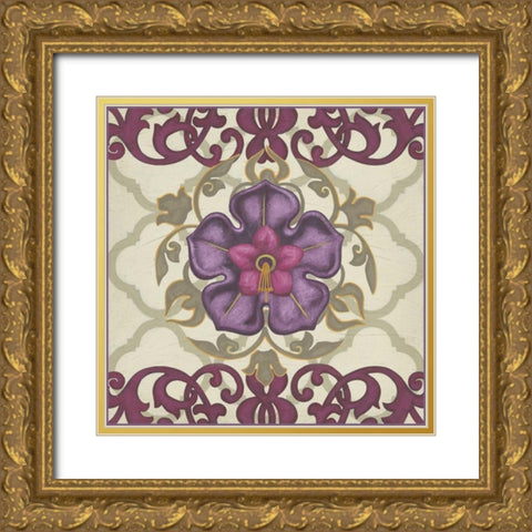 Imperial Garden II Gold Ornate Wood Framed Art Print with Double Matting by Vess, June Erica