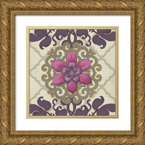 Imperial Garden IV Gold Ornate Wood Framed Art Print with Double Matting by Vess, June Erica