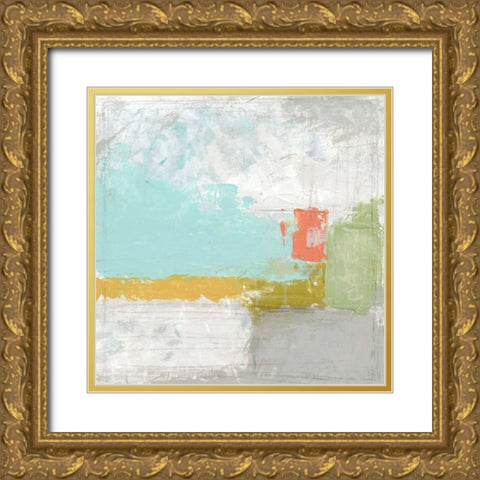 Coastal Quadrant II Gold Ornate Wood Framed Art Print with Double Matting by Vess, June Erica
