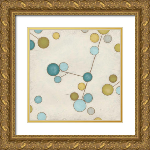Molecular Blossoms I Gold Ornate Wood Framed Art Print with Double Matting by Vess, June Erica