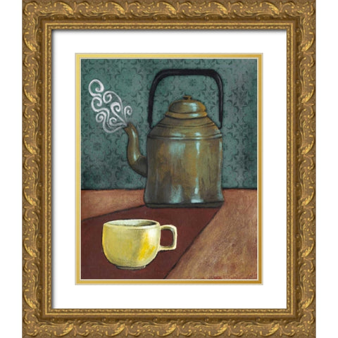 Good Morning Mugs I Gold Ornate Wood Framed Art Print with Double Matting by Popp, Grace