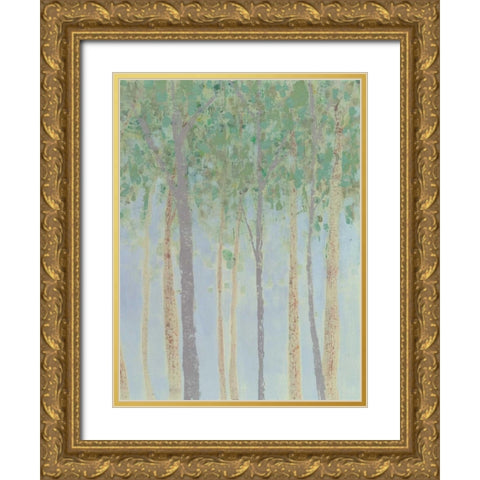 Hazy Woodlands II Gold Ornate Wood Framed Art Print with Double Matting by Popp, Grace