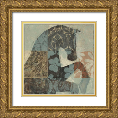 Patterned Horse II Gold Ornate Wood Framed Art Print with Double Matting by OToole, Tim