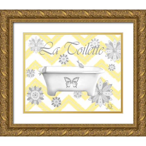 Le Bain II Gold Ornate Wood Framed Art Print with Double Matting by Reynolds, Jade
