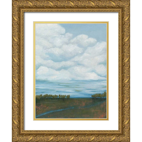 Billow I Gold Ornate Wood Framed Art Print with Double Matting by Popp, Grace
