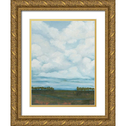 Billow II Gold Ornate Wood Framed Art Print with Double Matting by Popp, Grace