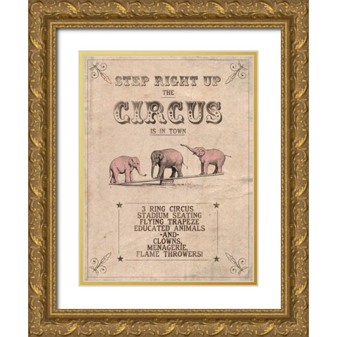 Vintage Circus I Gold Ornate Wood Framed Art Print with Double Matting by Popp, Grace