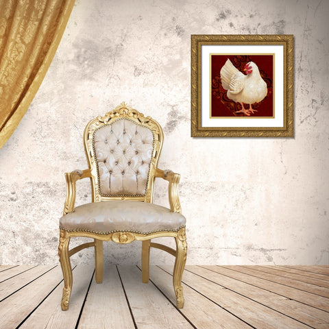 Yard Bird I Gold Ornate Wood Framed Art Print with Double Matting by Popp, Grace