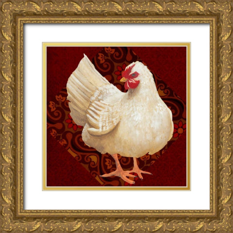 Yard Bird I Gold Ornate Wood Framed Art Print with Double Matting by Popp, Grace