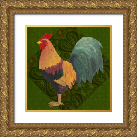 Yard Bird II Gold Ornate Wood Framed Art Print with Double Matting by Popp, Grace