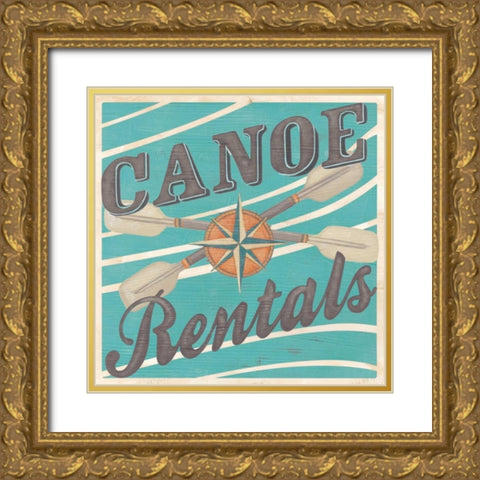 Cabin Life IX Gold Ornate Wood Framed Art Print with Double Matting by Vess, June Erica