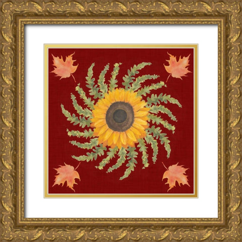 Autumn Floral I Gold Ornate Wood Framed Art Print with Double Matting by Popp, Grace