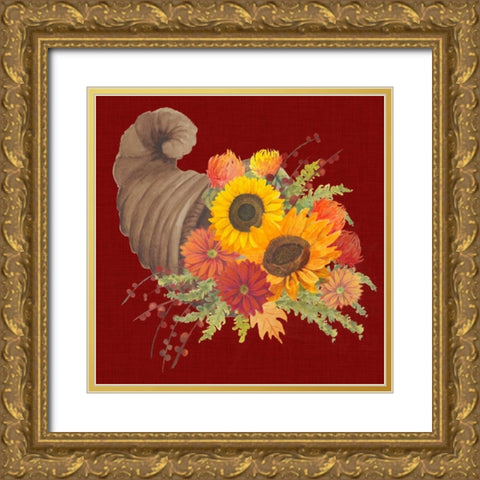 Autumn Floral III Gold Ornate Wood Framed Art Print with Double Matting by Popp, Grace