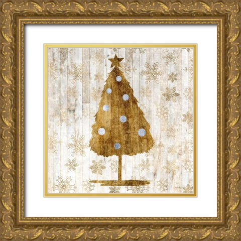 Sophisticated Christmas I Gold Ornate Wood Framed Art Print with Double Matting by Popp, Grace