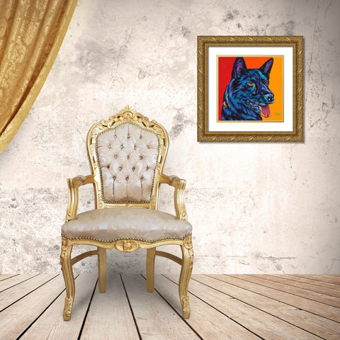 Dogs in Color I Gold Ornate Wood Framed Art Print with Double Matting by Vitaletti, Carolee
