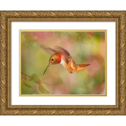 The Flower Dance III Gold Ornate Wood Framed Art Print with Double Matting by Robertson, Leda