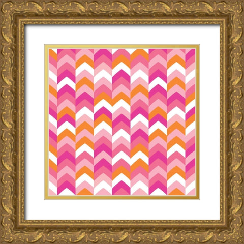 Arrows I Gold Ornate Wood Framed Art Print with Double Matting by Ketchum, Nicole