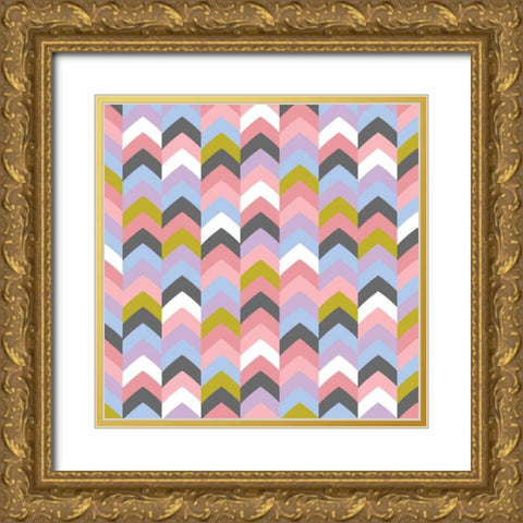 Arrows III Gold Ornate Wood Framed Art Print with Double Matting by Ketchum, Nicole
