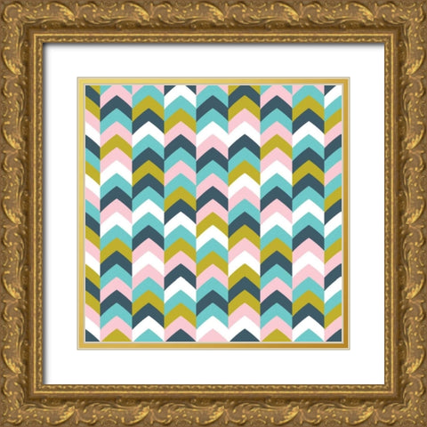 Arrows IV Gold Ornate Wood Framed Art Print with Double Matting by Ketchum, Nicole
