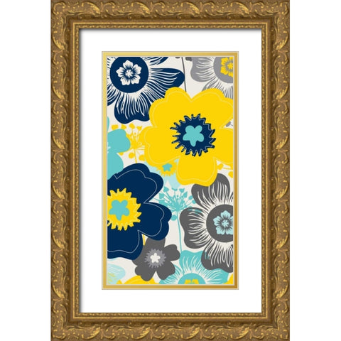 Burst II Gold Ornate Wood Framed Art Print with Double Matting by Ketchum, Nicole