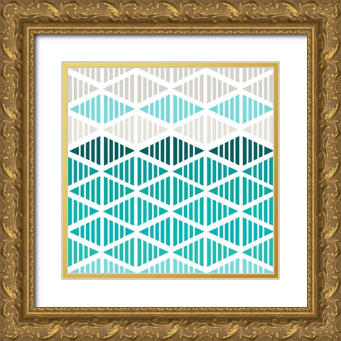 Tribal Arrows I Gold Ornate Wood Framed Art Print with Double Matting by Ketchum, Nicole